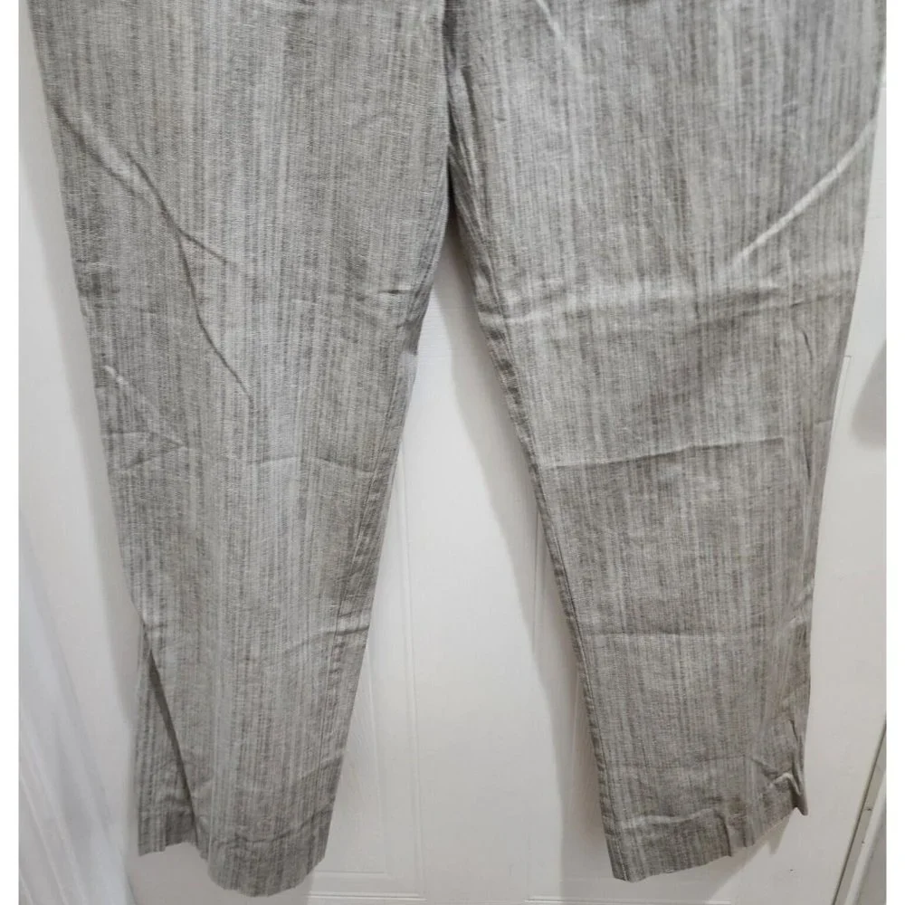 Stacy Adams Gray Linen‎ Blend Straight Leg Dress Pants Size 34W / 32